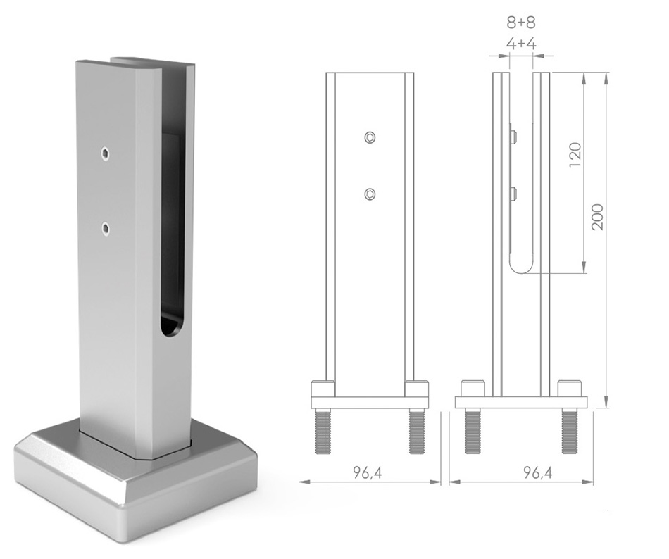 20CM DÜZ CAM AYAĞI