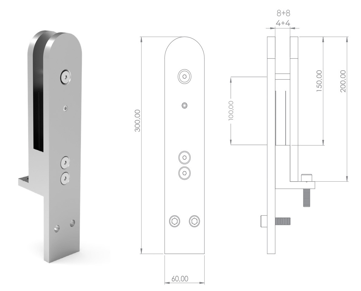 YANDAN BAĞLANTI OVAL CAM AYAĞI